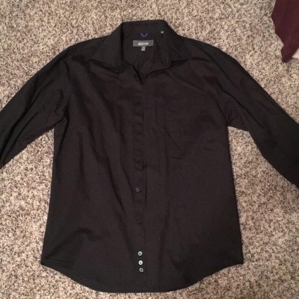 Kenneth Cole reaction men’s button down black top